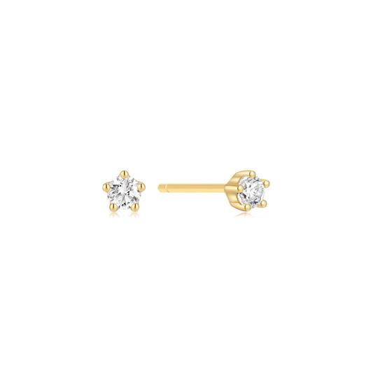  Fairy Dust - Oorstekers - Zilver / 14kt GP - Zirkonia